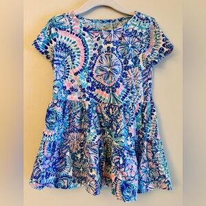 Lilly Pulitzer Girls Tiered Dress – Size XS (2–3)